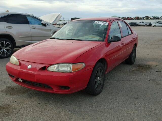 1MEFM10P6WW622303 - 1998 MERCURY TRACER GS RED photo 2