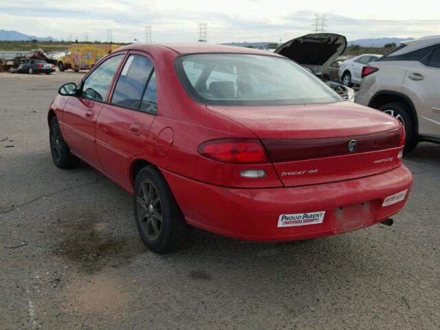 1MEFM10P6WW622303 - 1998 MERCURY TRACER GS RED photo 3