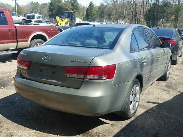 5NPET46C98H353230 - 2008 HYUNDAI SONATA GLS GRAY photo 4