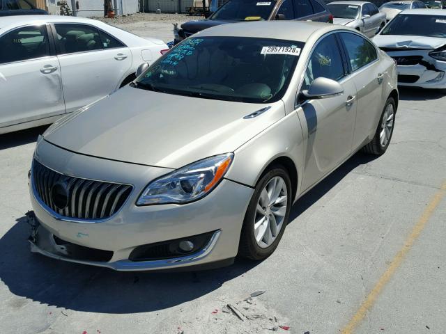 2G4GK5EX4F9163577 - 2015 BUICK REGAL BEIGE photo 2
