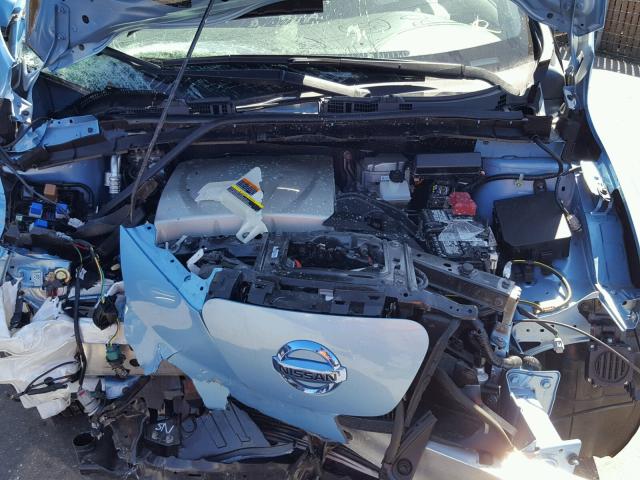 1N4AZ0CP8FC324183 - 2015 NISSAN LEAF S BLUE photo 7