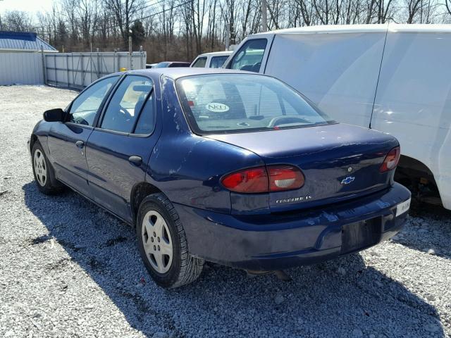 1G1JF524627382652 - 2002 CHEVROLET CAVALIER L BLUE photo 3