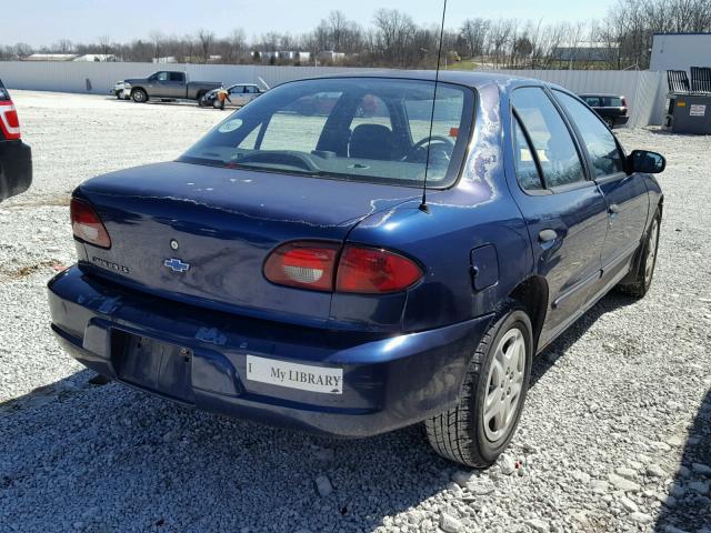 1G1JF524627382652 - 2002 CHEVROLET CAVALIER L BLUE photo 4