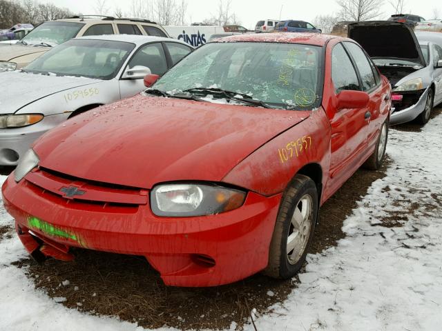 1G1JF52F537314412 - 2003 CHEVROLET CAVALIER L RED photo 2