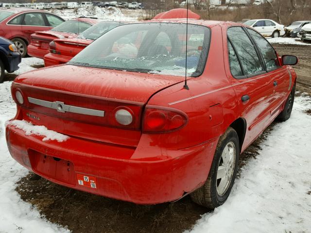 1G1JF52F537314412 - 2003 CHEVROLET CAVALIER L RED photo 4
