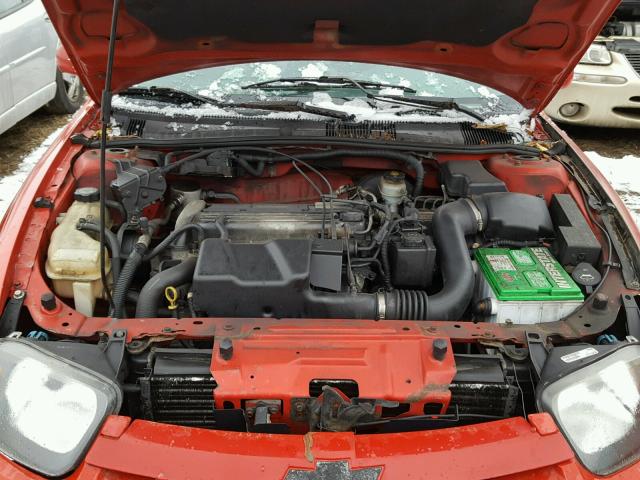 1G1JF52F537314412 - 2003 CHEVROLET CAVALIER L RED photo 7