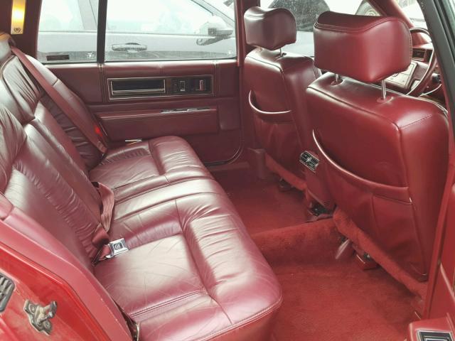 1G6CD53B0P4314717 - 1993 CADILLAC DEVILLE RED photo 6