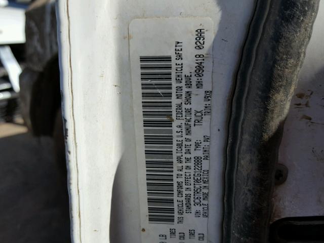 3C6TR5CT0EG122888 - 2014 RAM 2500 ST WHITE photo 10