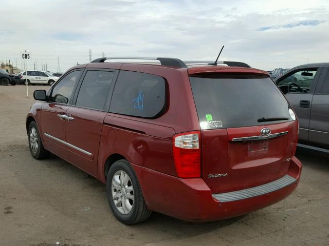 KNDMH4C30A6328394 - 2010 KIA SEDONA EX RED photo 3