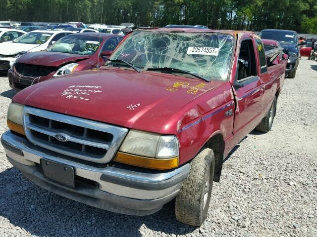 1FTYR14C5WPB46669 - 1998 FORD RANGER SUP MAROON photo 2