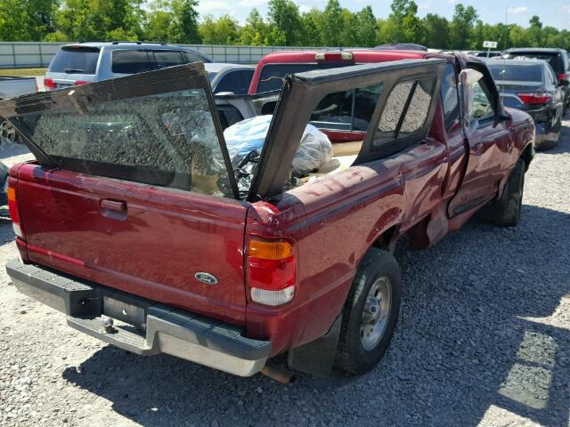 1FTYR14C5WPB46669 - 1998 FORD RANGER SUP MAROON photo 4