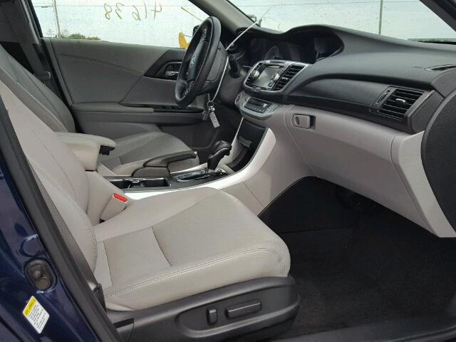 1HGCR3F84DA030296 - 2013 HONDA ACCORD EXL BLUE photo 5