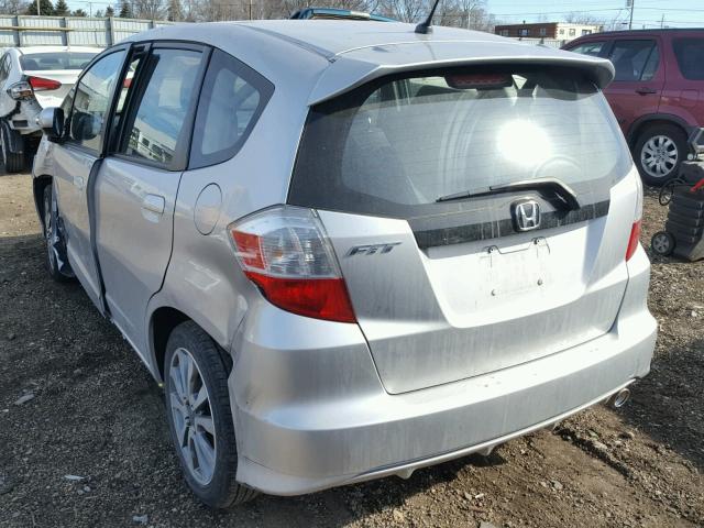 JHMGE8H59DC013069 - 2013 HONDA FIT SPORT SILVER photo 3