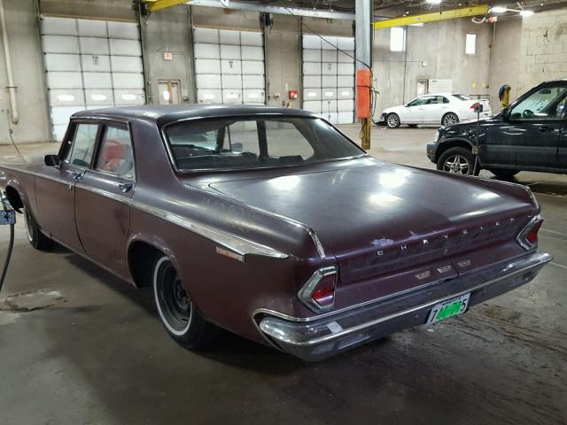 8143231714 - 1964 CHRYSLER 300 MAROON photo 3