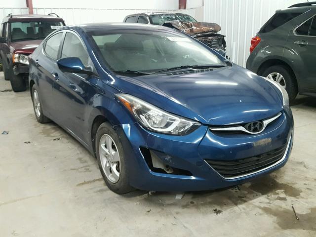 KMHDH4AE0EU114524 - 2014 HYUNDAI ELANTRA SE BLUE photo 1