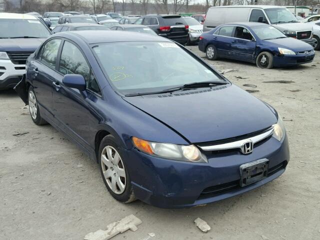 1HGFA16527L005582 - 2007 HONDA CIVIC LX BLUE photo 1