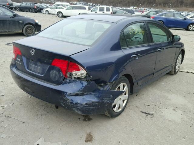 1HGFA16527L005582 - 2007 HONDA CIVIC LX BLUE photo 4