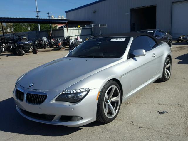 WBAEB53528CX61415 - 2008 BMW 650 I SILVER photo 2