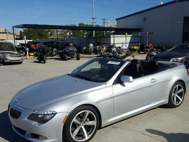 WBAEB53528CX61415 - 2008 BMW 650 I SILVER photo 9