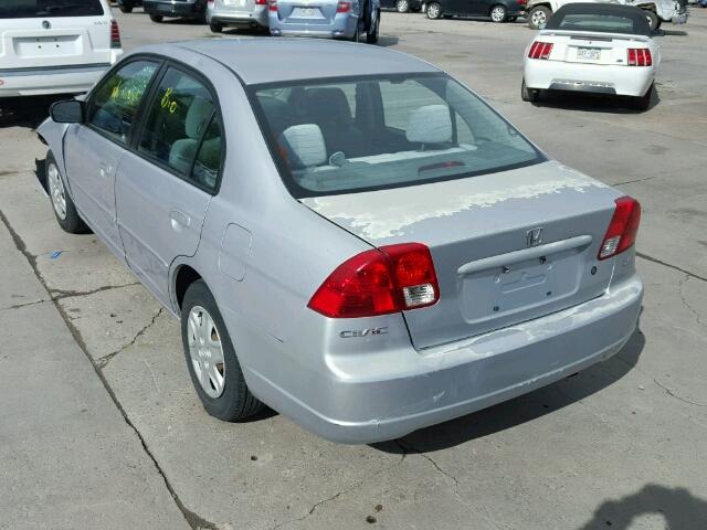 1HGES16573L024230 - 2003 HONDA CIVIC LX SILVER photo 3