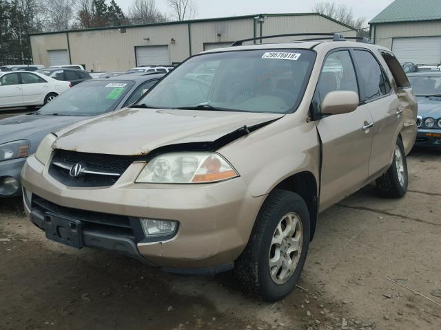 2HNYD18611H539062 - 2001 ACURA MDX TOURIN BEIGE photo 2