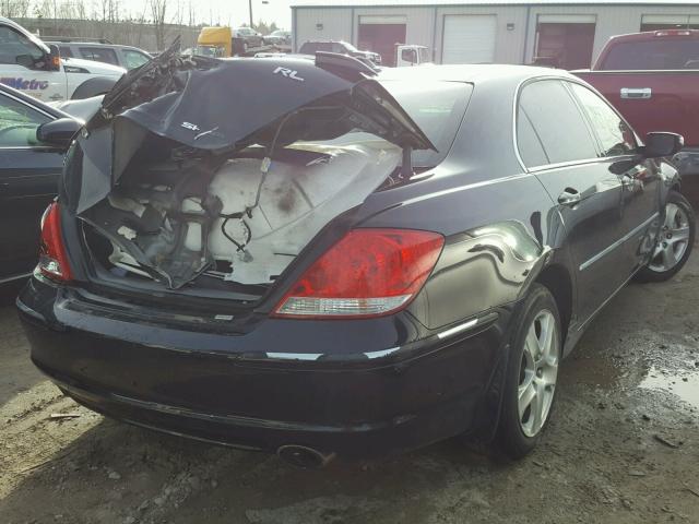 JH4KB16596C000662 - 2006 ACURA RL BLACK photo 4