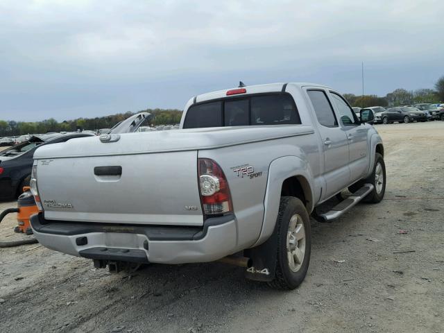 3TMMU4FN6CM048927 - 2012 TOYOTA TACOMA DOU SILVER photo 4