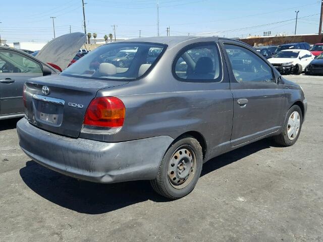 JTDAT123X40326919 - 2004 TOYOTA ECHO GRAY photo 4