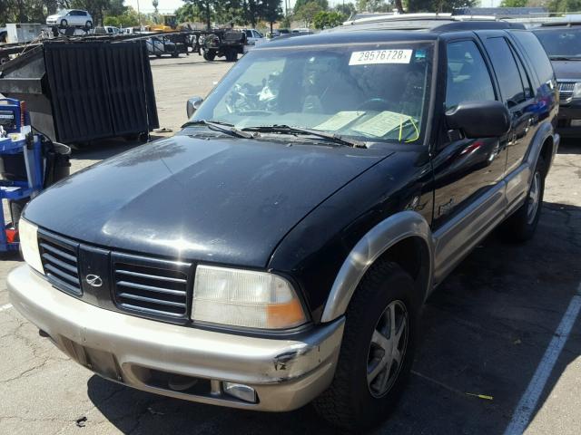 1GHDT13W6Y2311957 - 2000 OLDSMOBILE BRAVADA BLACK photo 2