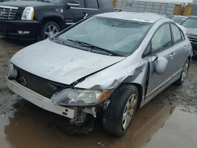 1HGFA16558L003049 - 2008 HONDA CIVIC LX SILVER photo 2