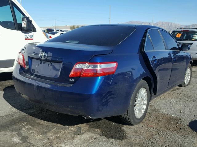 4T1BE46K27U159871 - 2007 TOYOTA CAMRY LE A BLUE photo 4