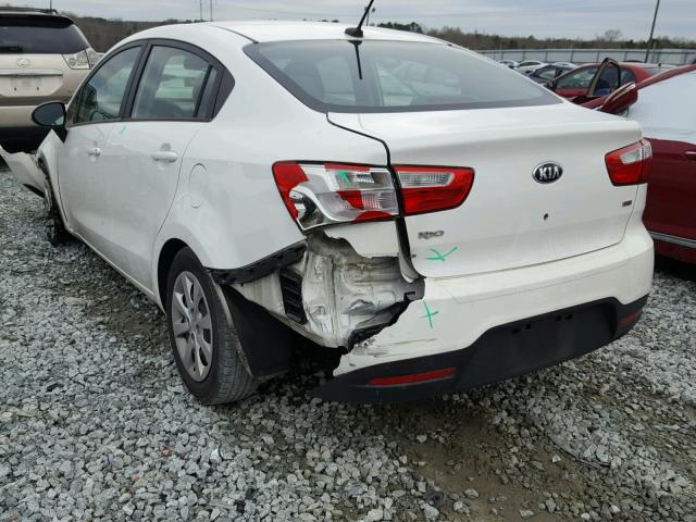 KNADM4A34D6254686 - 2013 KIA RIO LX WHITE photo 3