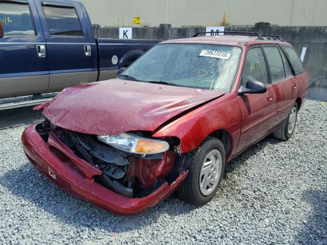 3FALP15P8VR164761 - 1997 FORD ESCORT LX RED photo 2