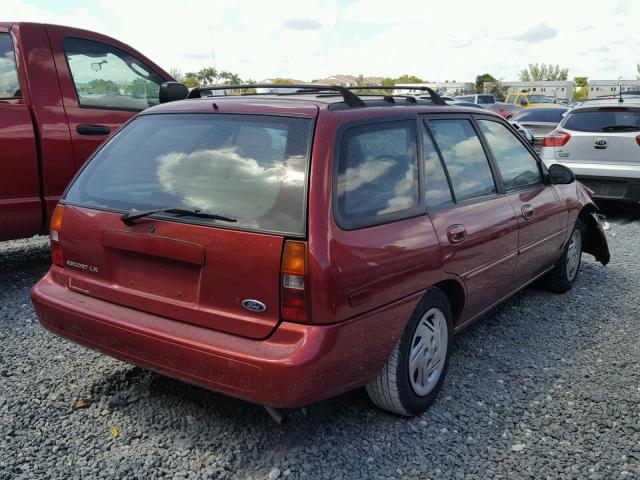 3FALP15P8VR164761 - 1997 FORD ESCORT LX RED photo 4