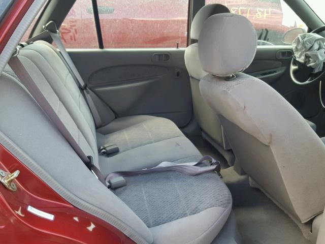 3FALP15P8VR164761 - 1997 FORD ESCORT LX RED photo 6