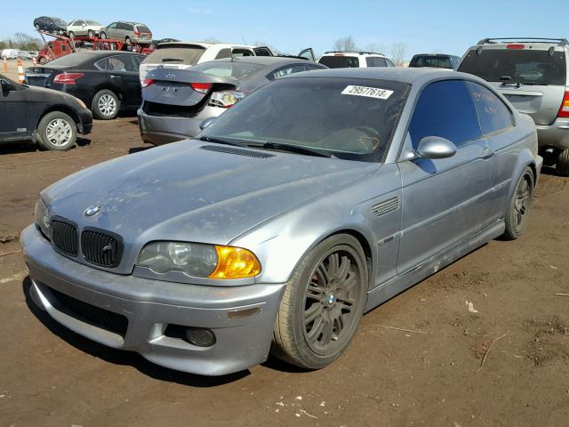 WBSBL93474PN57965 - 2004 BMW M3 GRAY photo 2