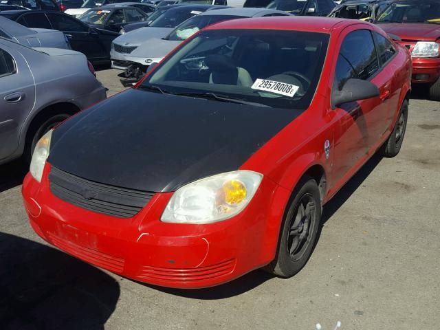 1G1AK15F377200253 - 2007 CHEVROLET COBALT LS RED photo 2