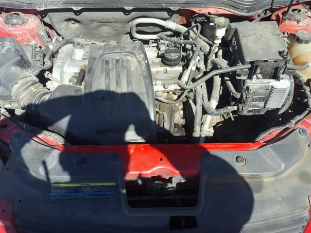 1G1AK15F377200253 - 2007 CHEVROLET COBALT LS RED photo 7