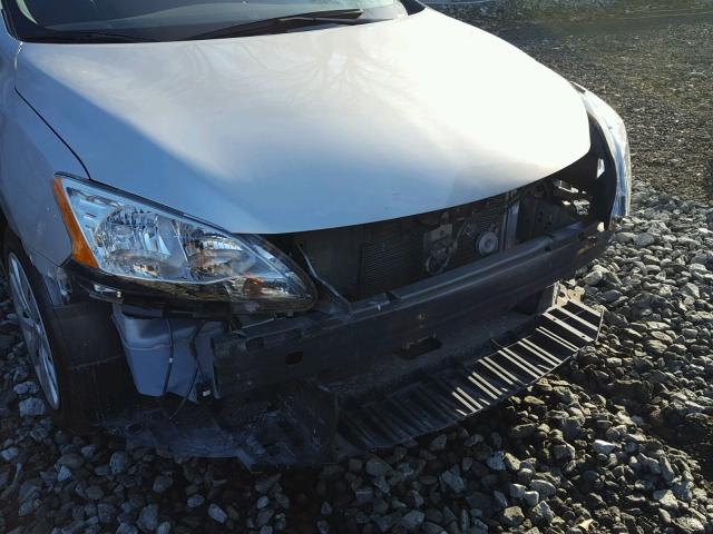 3N1AB7AP9FY350098 - 2015 NISSAN SENTRA S SILVER photo 9