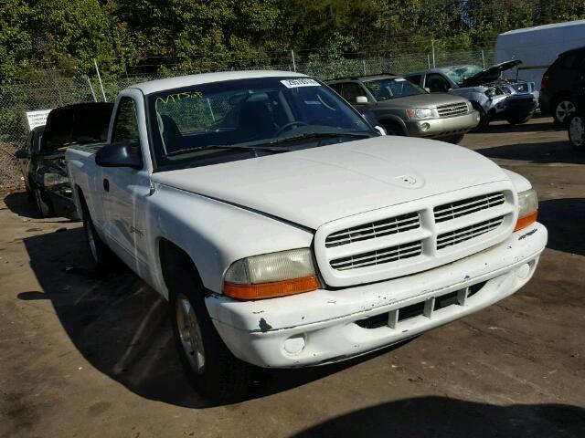 1B7FL26P71S344500 - 2001 DODGE DAKOTA WHITE photo 1