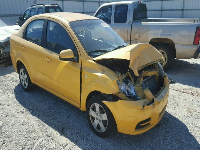 KL1TD56648B093140 - 2008 CHEVROLET AVEO BASE Jaune photo 1