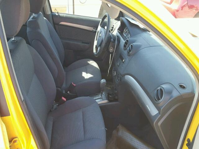 KL1TD56648B093140 - 2008 CHEVROLET AVEO BASE Jaune photo 5