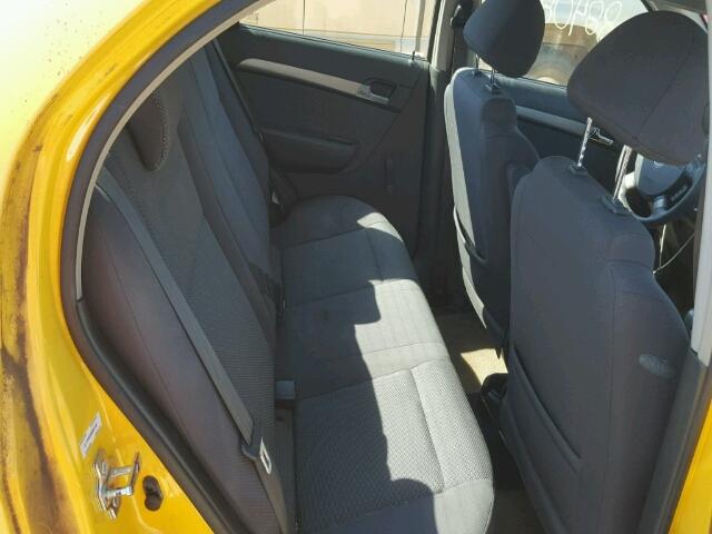 KL1TD56648B093140 - 2008 CHEVROLET AVEO BASE Jaune photo 6
