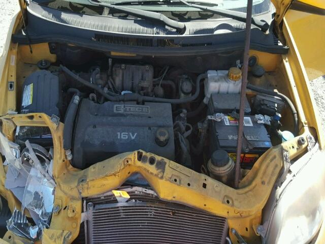 KL1TD56648B093140 - 2008 CHEVROLET AVEO BASE Jaune photo 7