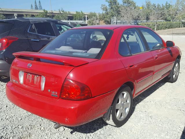 3N1CB51DX6L504544 - 2006 NISSAN SENTRA 1.8 RED photo 4