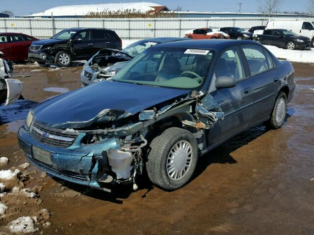 1G1ND52J42M664657 - 2002 CHEVROLET MALIBU GREEN photo 2