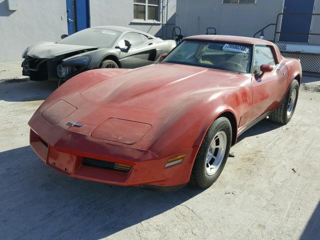 1Z878AS411649 - 1980 CHEVROLET CORVETTE RED photo 2