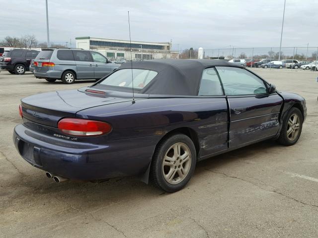 3C3EL45H3VT582791 - 1997 CHRYSLER SEBRING JX BLUE photo 4