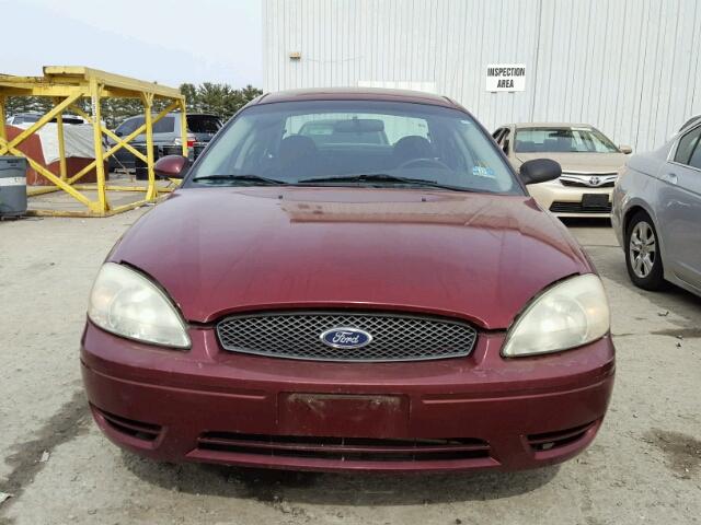 1FAFP55U34A121822 - 2004 FORD TAURUS SES MAROON photo 9