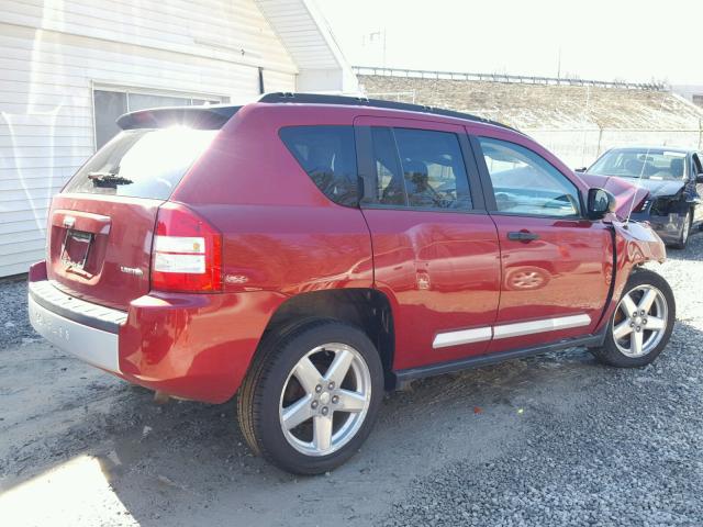 1J8FF57W17D241397 - 2007 JEEP COMPASS LI RED photo 4